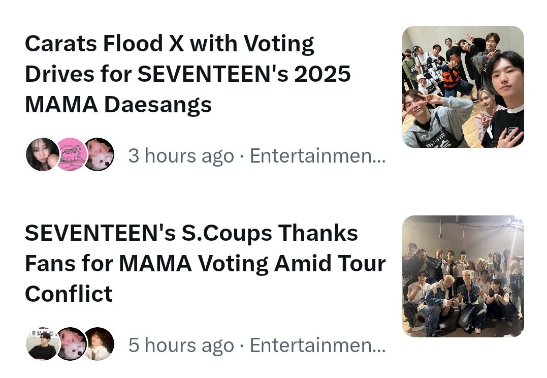 evarakiyo's tweet image. Our hags are working so hard 🥹🫶🏻

#SEVENTEEN #2025MAMAVOTE
