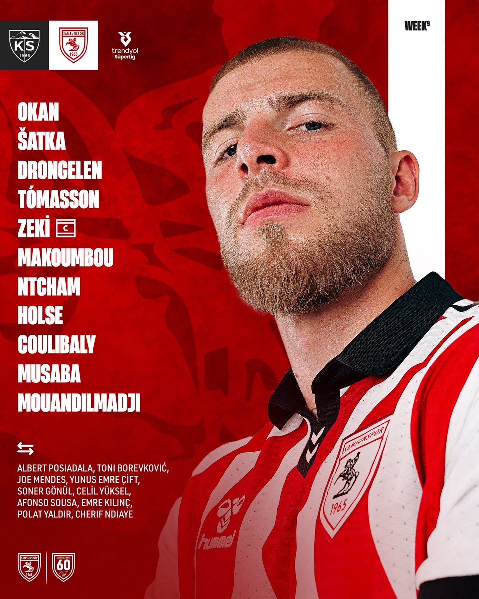 TurkfootArb's tweet photo. 📋 تشكيلة الفريقين | #KAYvSAM

• قيصري سبور vs سامسون سبور

#الدوري_التركي | الجولة 9 https://t.co/NF9iCnJBOU