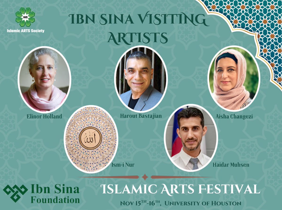 iashouston's tweet image. Each year, several famous artists in the field of Islamic art attend our festival. The festival allows artists the opportunity to network, collaborate, share ideas, and inspire one another.
#IslamicArt #ArabicScript #CulturalArt #HoustonArtScene #IslamicArtsFestival #Inspiring