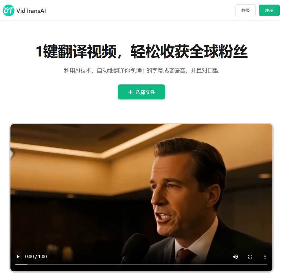 tangpanqing's tweet image. 如何翻译一个视频?
1. 上传你的视频
打开VidTransAI.com,点击按钮【选择文件】,上传你的视频
2. 选择语言
选择你视频的原始语言,以及你想要转换成的目标语言
3. 下载结果
等待翻译完成,然后你就可以下载翻译后的视频,以及字幕等文件
就是那么丝滑,兄弟们快去试试😄