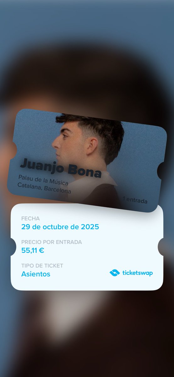 ticketswap.com/listing/juanjo… para barcelona en platea circular fila 3, la he bajado bastante de precio!!!! se puede por Bizum también