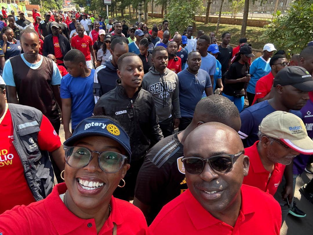 Les <a href="/Rotary/">Rotary International</a> &amp; <a href="/rotaract/">Rotaract</a> Clubs du Rwanda 🇷🇼, au côté du Gouverneur District 9150 Claude Cherubala, ont marché à Kigali pour le #WorldPolioDay 💪
Ensemble, nous poursuivons la lutte pour un monde sans polio.
🌍 #EndPolioNow #RotaryRwanda <a href="/RBCRwanda/">Rwanda Biomedical Centre</a> <a href="/CityofKigali/">City of Kigali</a> <a href="/WHORwanda/">WHO Rwanda</a>