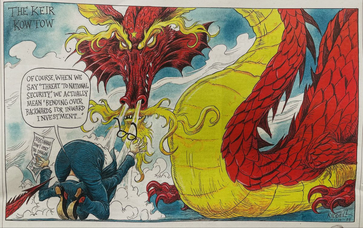 Cartoon4sale's tweet image. Chris Riddell @chrisriddell50 on #KeirStarmer #ChineseSpying #SpyScandal @aliveobserver – political cartoon gallery in London original-political-cartoon.com