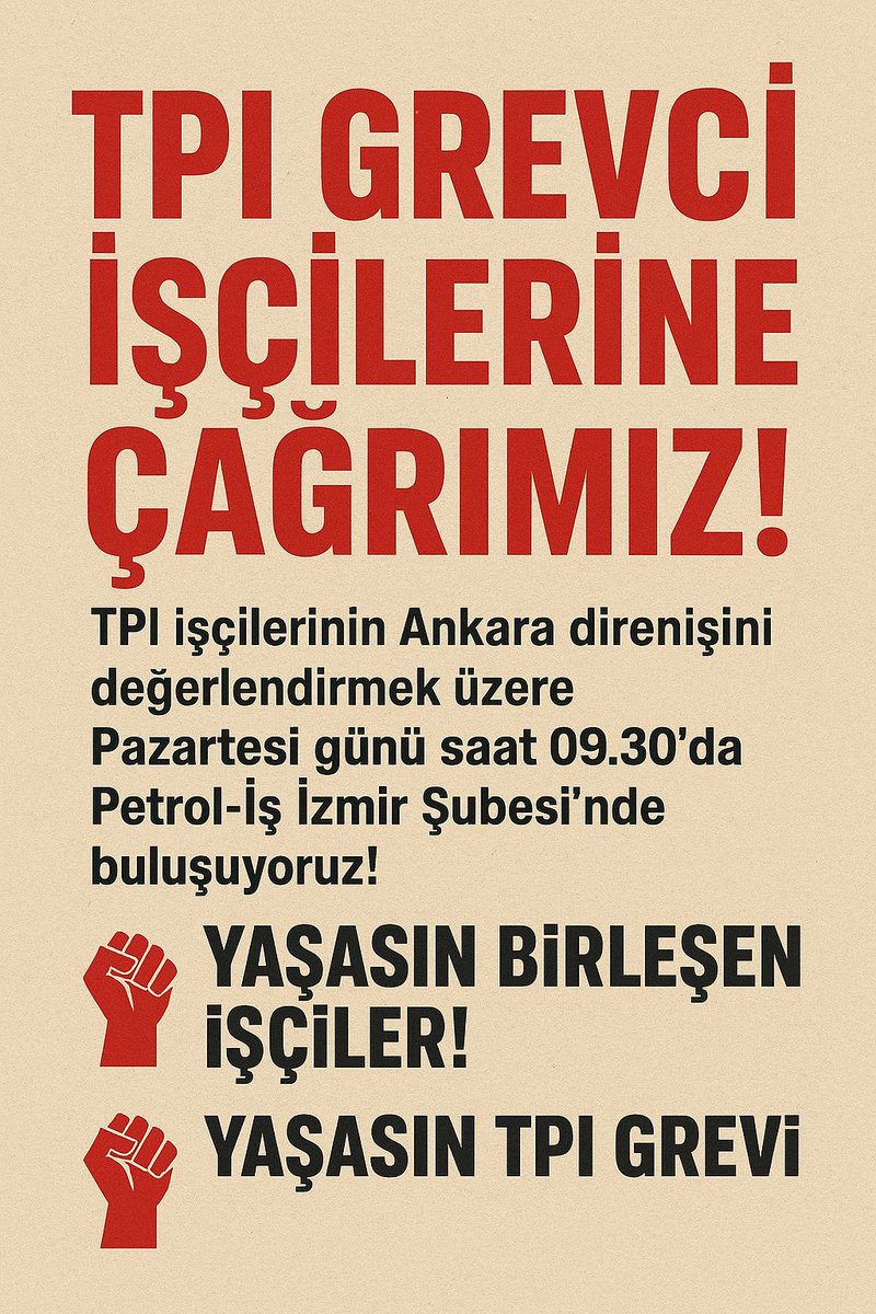 #tpiişçisidireniyor