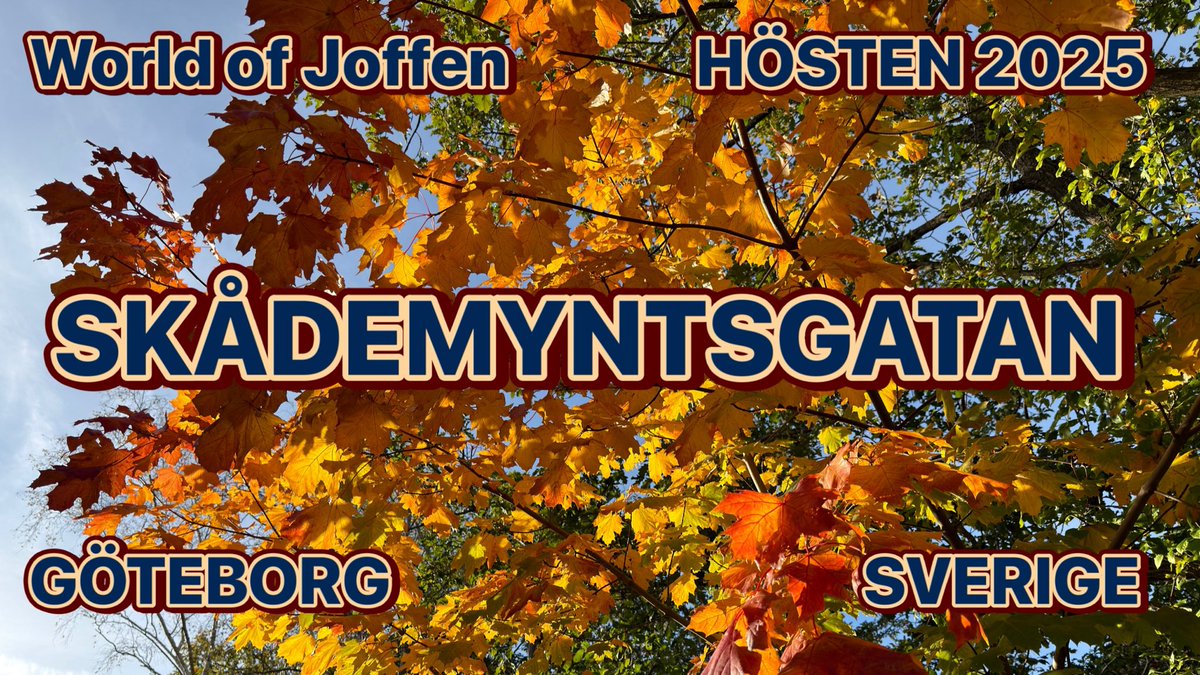 JoffenKleiven's tweet photo. Skådemyntsgatan Hösten 2025   4K https://t.co/5UpLRZWGah via @YouTube https://t.co/7I8N3jl3M0