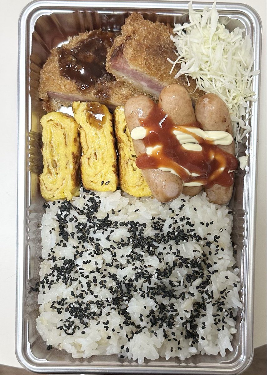 今日のお弁当🍱！
夕飯食べて頑張るぞー💪