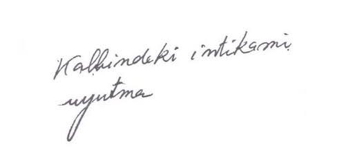 Atatürk'ün öğütlediği gibi...