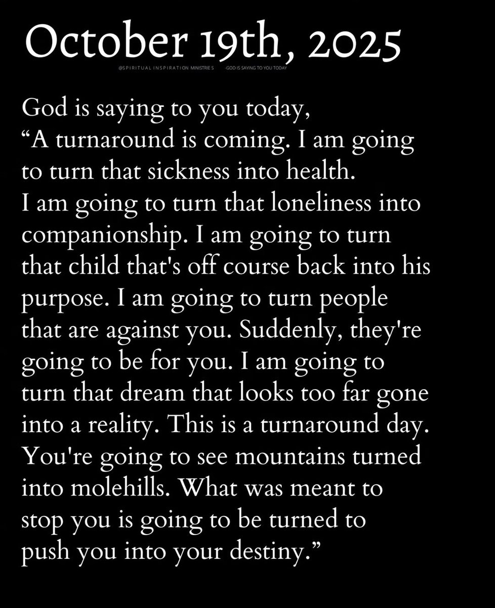God is saying to you today