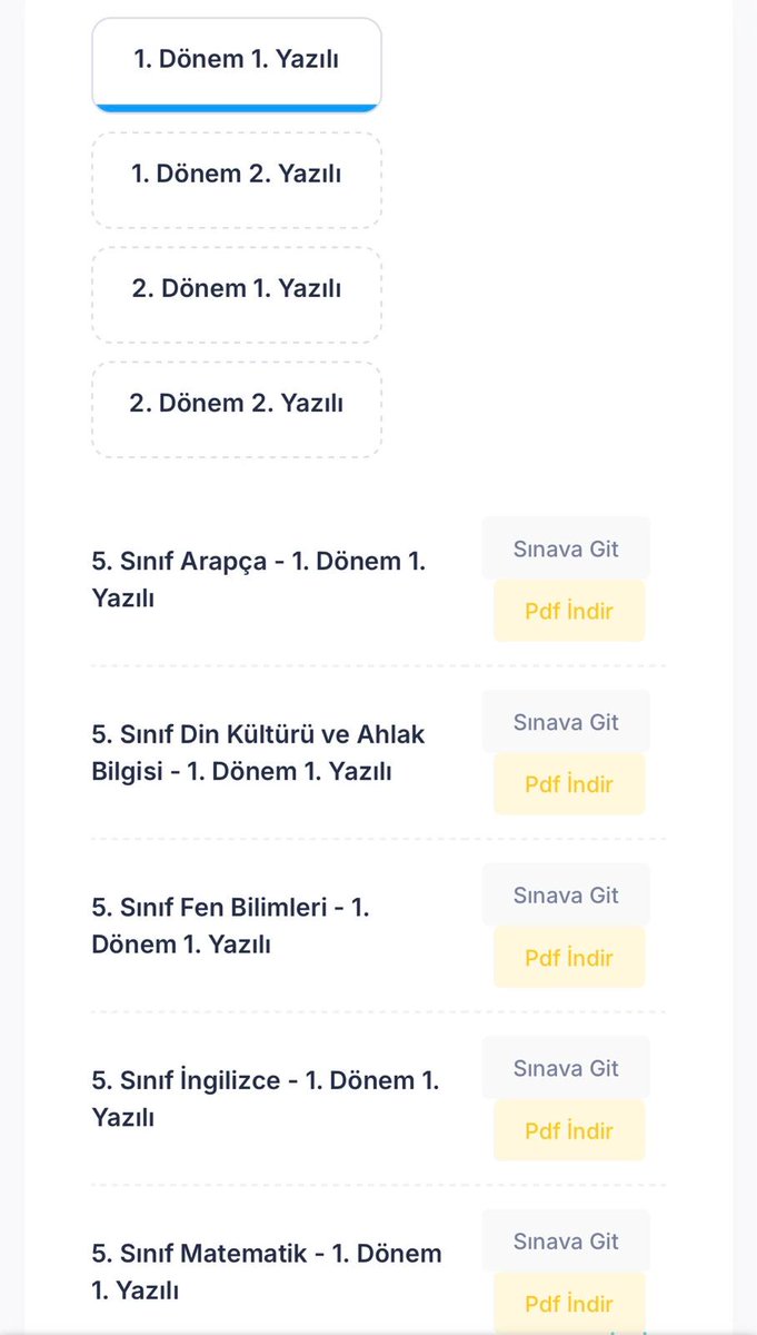 MEBİ ile yazılılara hazırlan! 

📍MEBİ “Yazılıya Hazırlanıyorum” bölümünde Din Kültürü ve Ahlak Bilgisi Dersi 5, 6, 8. sınıf ve Arapça Dersi 5. sınıf örnek yazılı soruları artık sizlerle. 

Hadi hemen hazırlan!