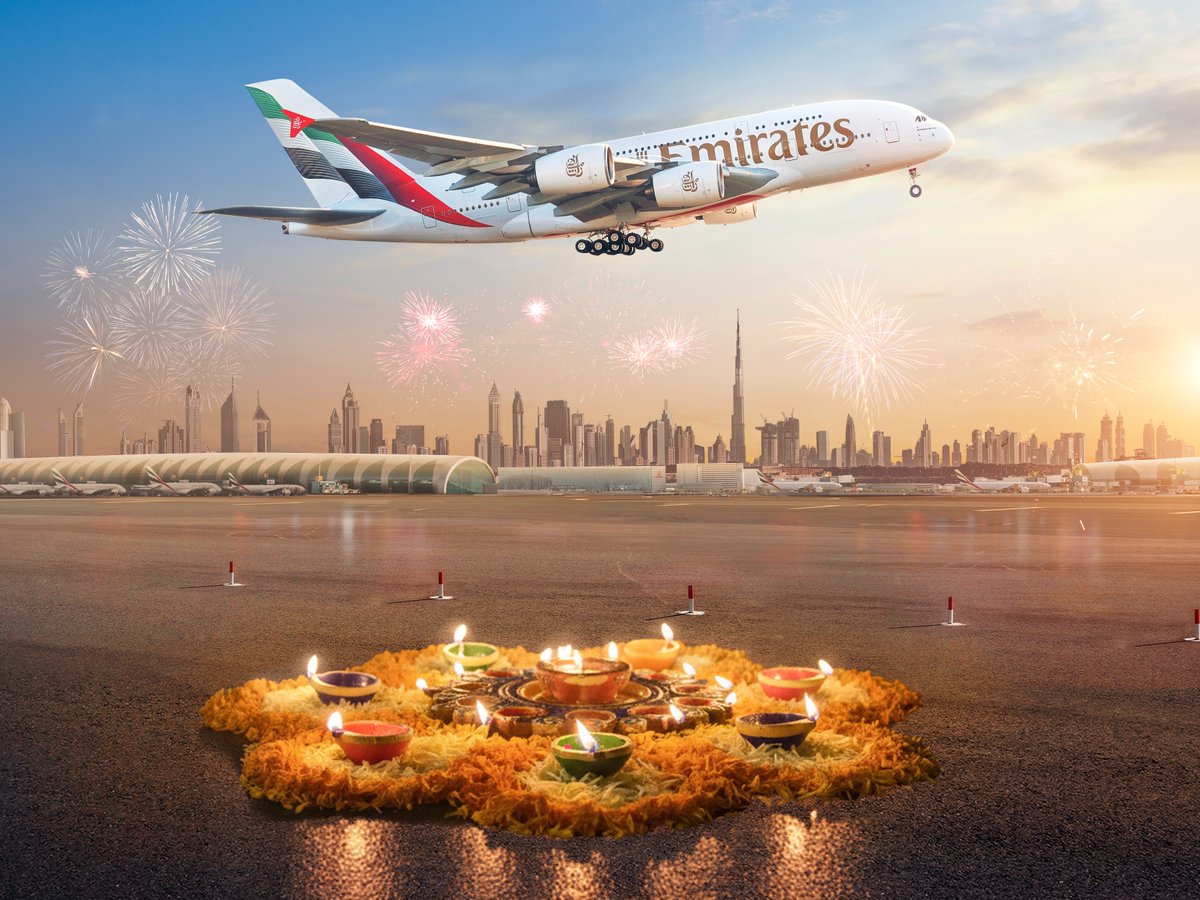The Festival of Lights shines bright all around the world. 🪔

Happy Diwali from all of us at Emirates. ✨
