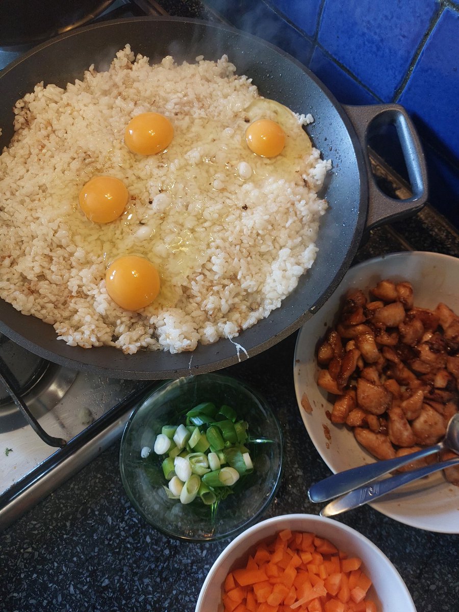 M_B_art's tweet photo. #roastedrice #chickenmeat #soyasauce #mirin #garlic #vegetableoil #carrot #springonion #boiledrice #eggs #salt #groundpepper #ilikecooking #tasteofasia https://t.co/mXMPv5a6v8