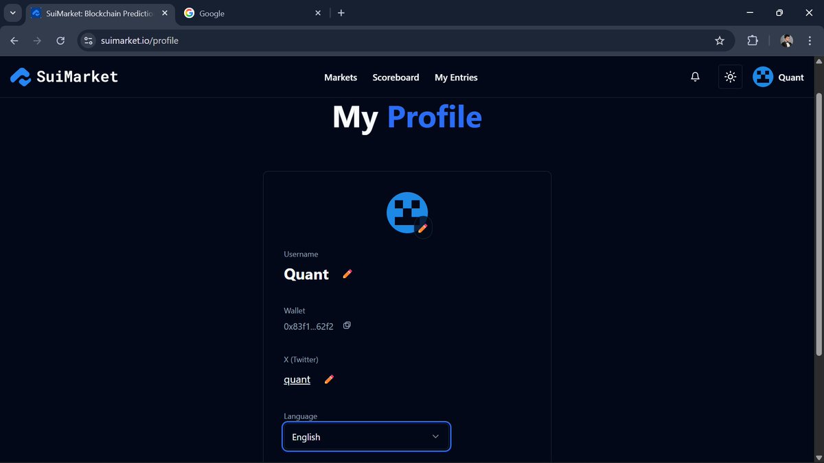 We’ve shipped some new updates on Suimarket.

Here’s what’s new:
• Added language translation for smoother global access.
• Removed Solana wallet support to focus fully on the Sui blockchain.
• Users can now update their predictions before the submission deadline.
To switch