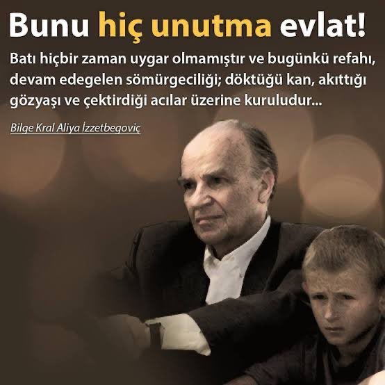 Bugün dost ve kardeş Bosna Hersek’in  kurucusu Bilge Kral Aliya İzzetbegoviç’in 22. ölüm yıldönümü. Verdiği efsane mücadeleyle gönüllerde taht kuran, bilgeliğin, cesaretin sembolü ;büyük lideri, rahmetle, minnetle hasretle anıyoruz…