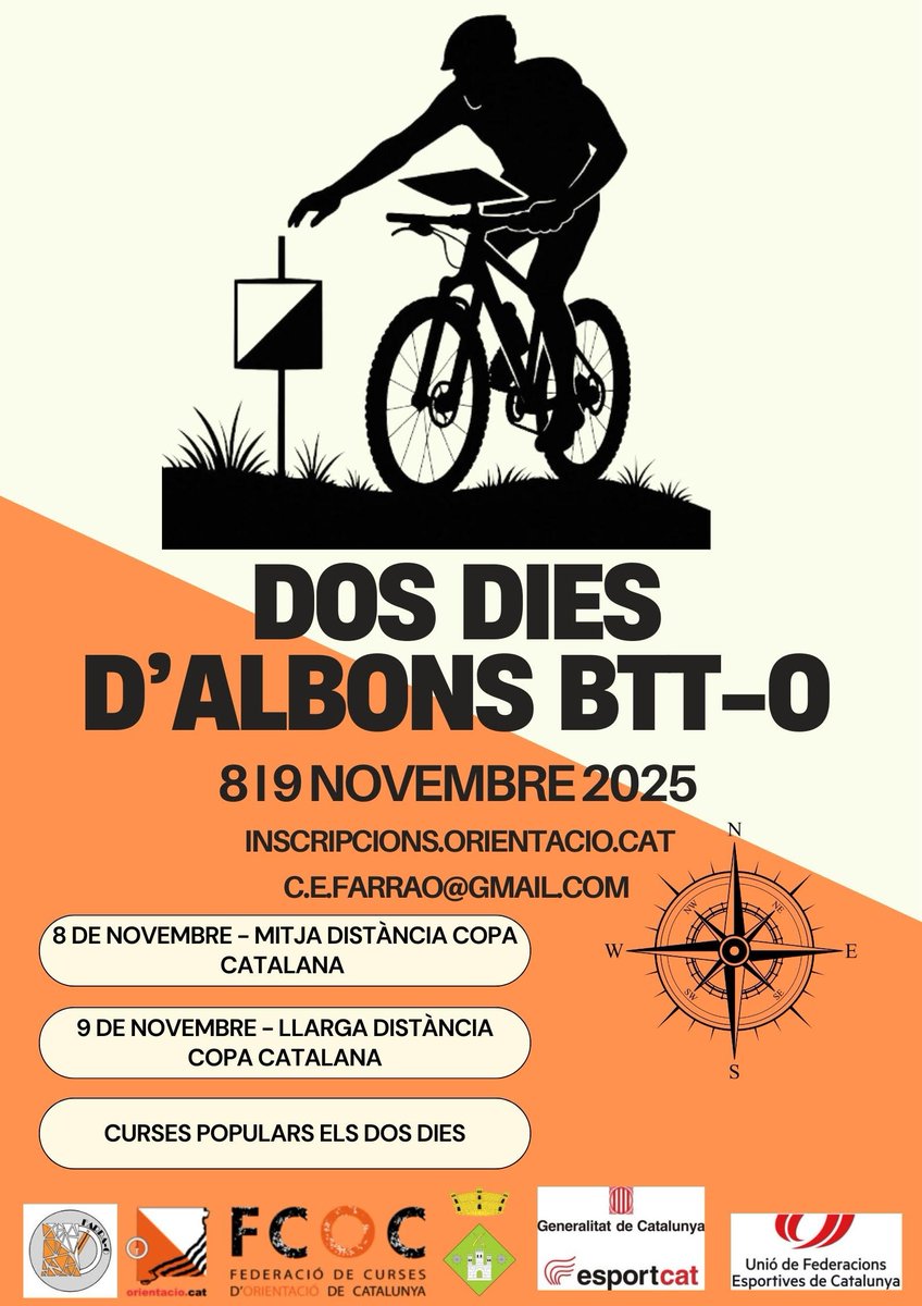 orientacio_cat's tweet photo. Torna la #CopaCatalanaMTBO amb la celebració dels 2 dies d'Albons organitzades pel CE Farra. A part de les categories oficials, i haurà circuits populars per totes les edats i nivells. Us animeu a cercar fites en bicicleta?

https://t.co/8YyFdXlJph https://t.co/V1anRxNfBu