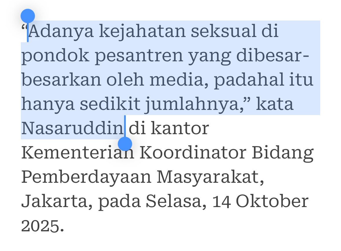 Astaghfirullaah!
Korban kejahatan seksual bukan sekadar produk cacat pabrik, Pak.
Satu korban saja sudah terlalu banyak!

Susah banget pejabat di rezim ini berempati 😓

Cc <a href="/Kemenag_RI/">Kementerian Agama RI</a>
