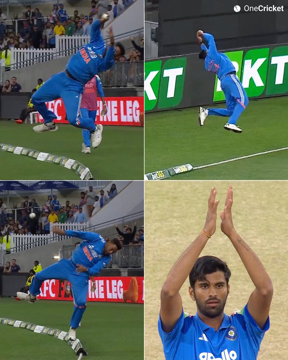 OneCricketApp's tweet image. Mohammad Siraj, the Superman! He saved a six with a massive effort near the boundary rope.

PC: Jiostar

#MohammadSiraj #AUSvsIND #ODI #Cricket