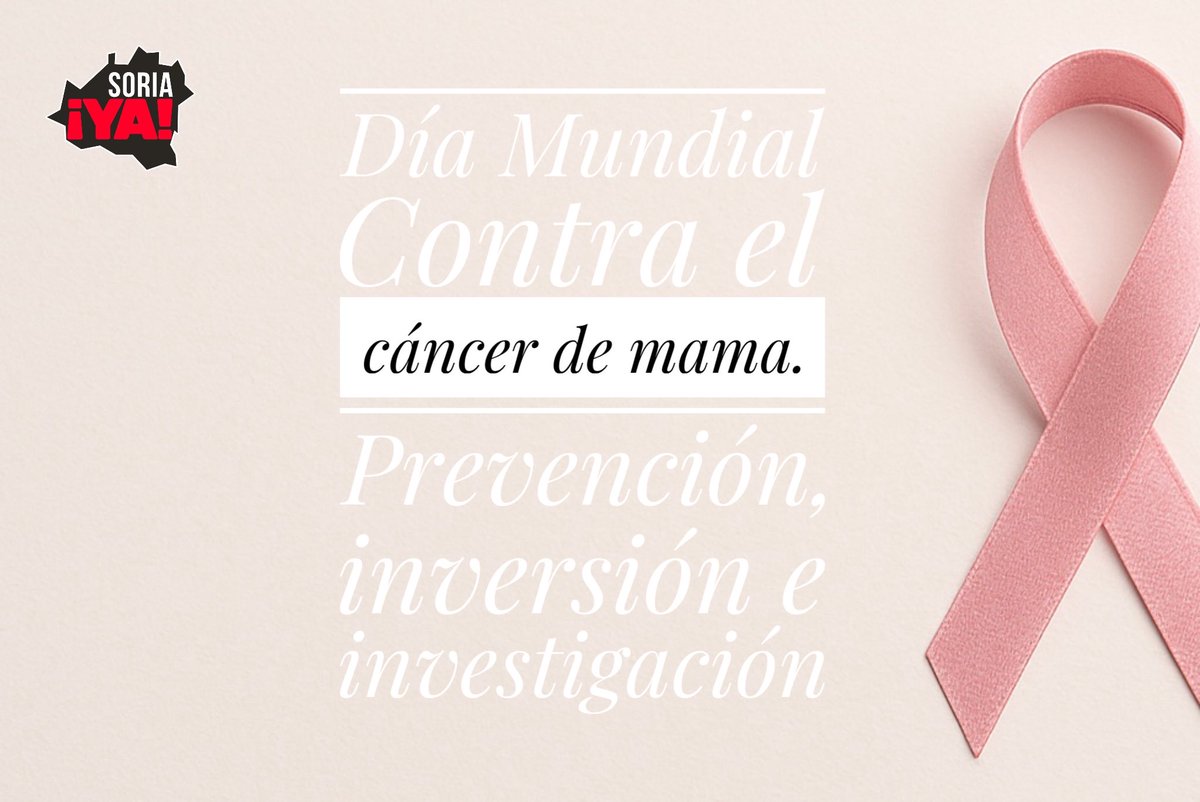 Contra el cáncer de mama:
🩻 Prevención
💶 Inversión
🔬Investigación

El 19 de octubre y todos los días del año.