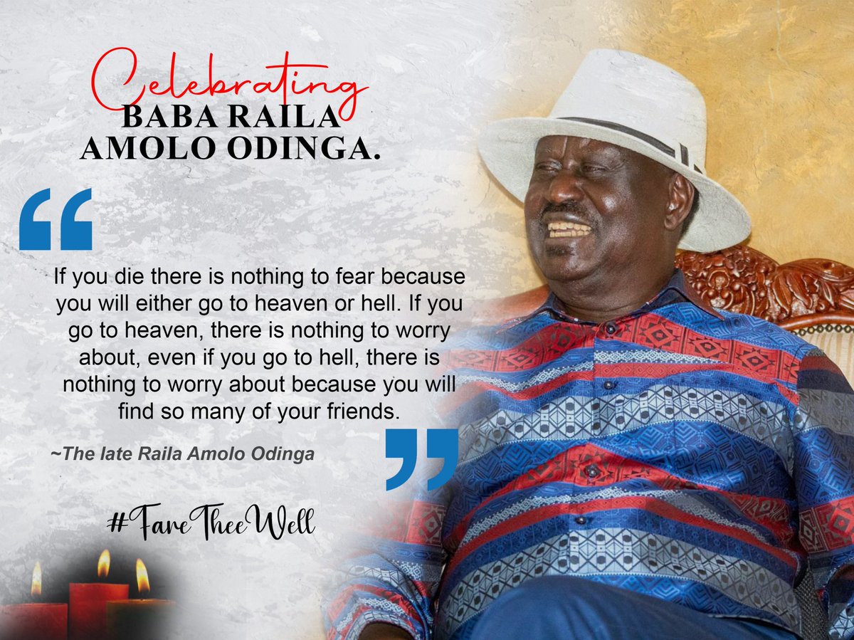 Baba Raila Odinga. Our Chun Piny. You gave your all for Kenya 🇰🇪 
You'll be missed so much❤️
Sifuna Orengo Simba Arati Gladys wanga Millie Odhiambo Fidel Money
Oscar Sudi Kasmuel McOure #RejectCyberCrimeLaw