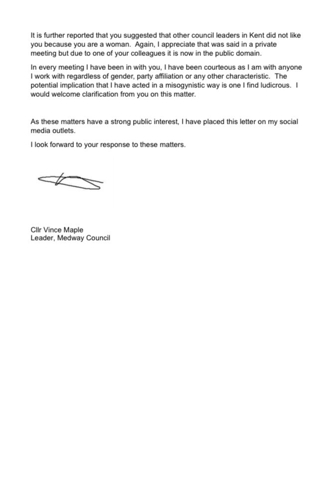 I have this morning written to the Leader of Kent County Council about a number of issues following the article published yesterday by <a href="/BenQuinn75/">Ben Quinn</a>