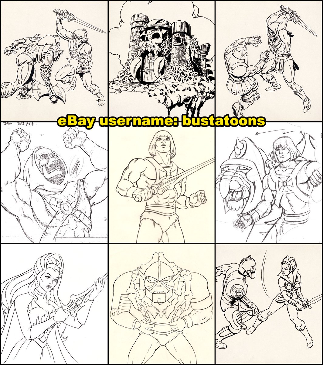 ENDING TODAY - 50 pieces of He-Man and She-Ra animation art for sale over on eBay - ebay.co.uk/sch/i.html?ite… - Check it out! :)