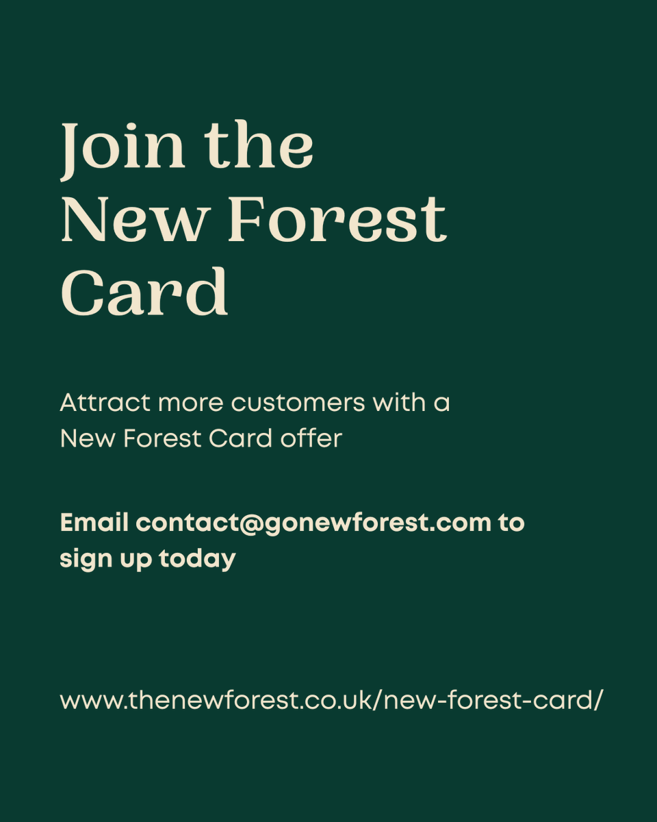 🌿 Join the New Forest Card 🌿

✔ Attract new customers
 ✔ Reward loyal ones
 ✔ Show your support for our local community

It’s simple, effective, and helps shine a spotlight on your business.