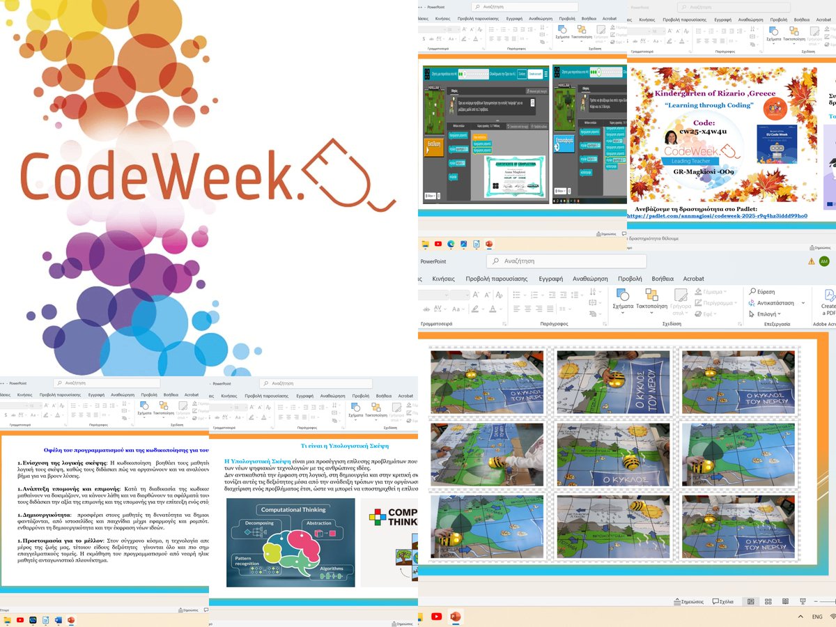 annmagiosi's tweet image. #EUCODE,#CODEWEEKGREECE
Teachers 'training on the topic " CODE WEEK 2025: Coding plugged and unplugged activities  in  Kindergarten " organised by the  Leading  Code Week Teachers  Mrs Anna Magkiosi (with the participation of  100 educators ( Tuesday, 14th October ,2025 )