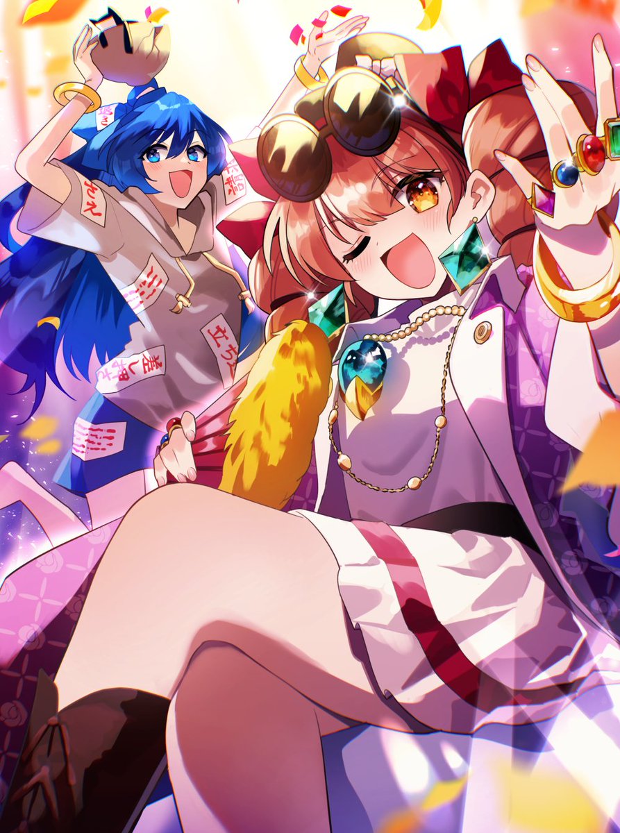 依神女苑 ,依神紫苑 「フィーバー依神姉妹」|カタケイのイラスト