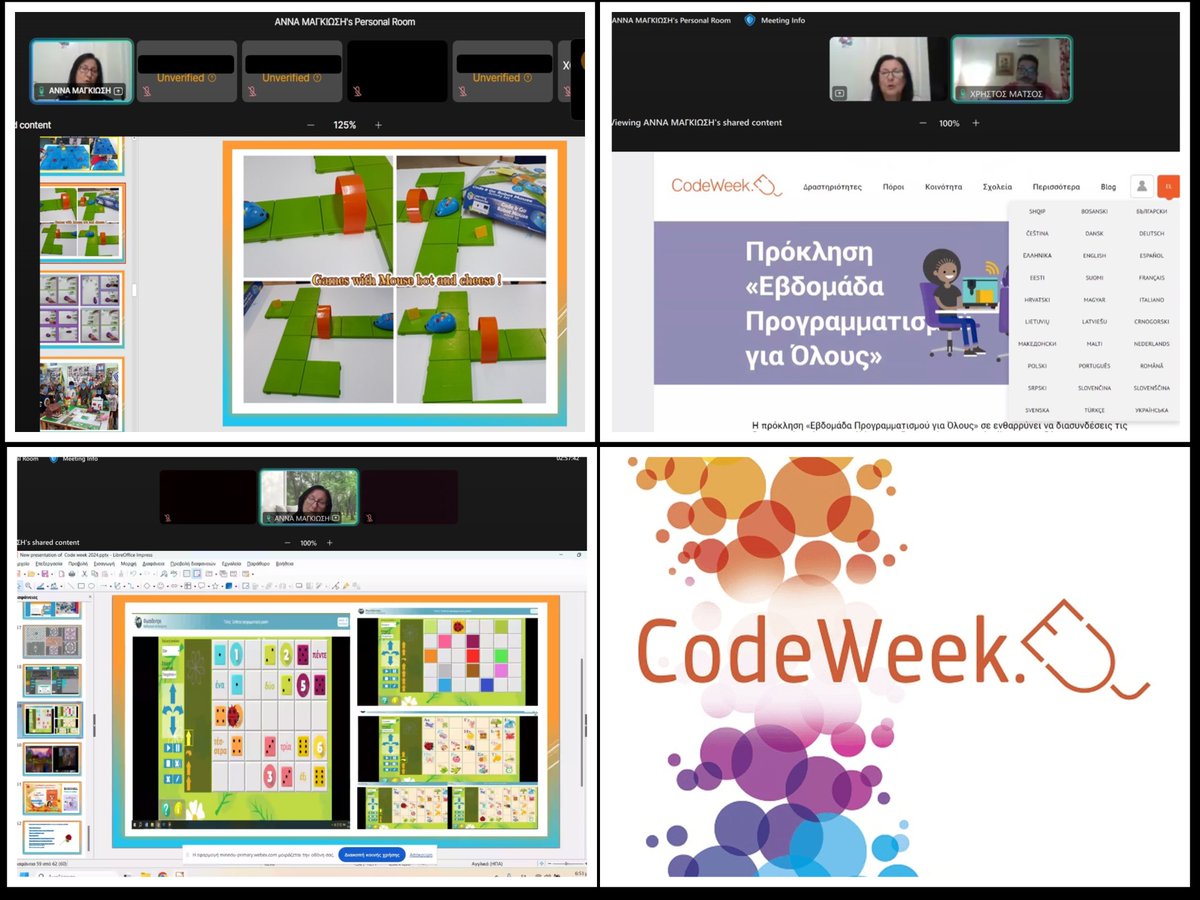 annmagiosi's tweet image. #EUCODE,#CODEWEEKGREECE
Teachers 'training on the topic " CODE WEEK 2025: Code week 2025  " organised by the  Leading  Code Week Teachers  Mrs Anna Magkiosi with the participation of  100 educators ( 15 October ,2025 )