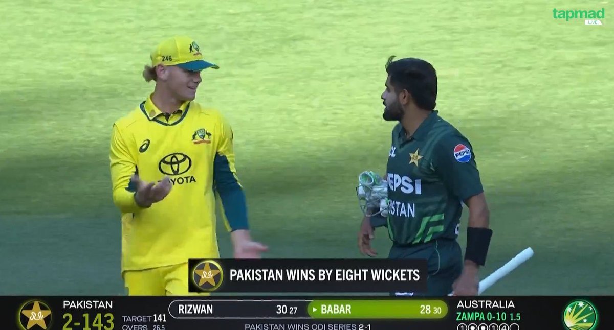 _FaridKhan's tweet image. Winning an ODI match against Australia in Perth isn’t for everyone 🇮🇳‼️

King Babar did it easily last year. Indians need to watch those highlights 🇵🇰💚 #AUSvPAK #tapmad