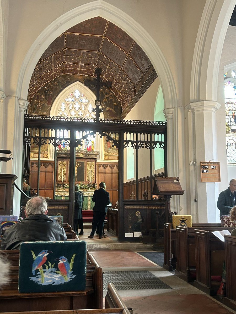 A joy to visit <a href="/ameliaenstone/">amelia enstone</a> at work this morning (choral Matins at St Botolph’s, Cambridge)!