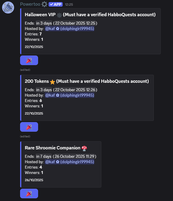 🕸️ It's almost time for Habboween... 🕸️
Head on over to our Discord server for the chance to win some site tokens, Halloween VIP &amp; a Rare Shroomie Companion! 
discord.gg/habboquests 👻