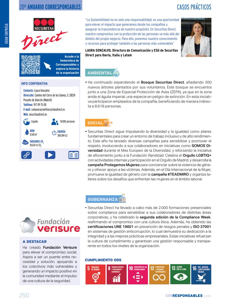 Corresponsables (@corresponsables) on Twitter photo 📖 Descubre el Caso Práctico de #ESG de Securitas Direct en el #20AnuarioCorresponsables 👉 f.mtr.cool/jqdzhxfxga
🌍 “La Sostenibilidad no es solo una responsabilidad, es una oportunidad para elevar el impacto que generamos desde las compañías y asegurar la trascendencia de 📖 Descubre el Caso Práctico de #ESG de Securitas Direct en el #20AnuarioCorresponsables 👉 f.mtr.cool/jqdzhxfxga
🌍 “La Sostenibilidad no es solo una responsabilidad, es una oportunidad para elevar el impacto que generamos desde las compañías y asegurar la trascendencia de