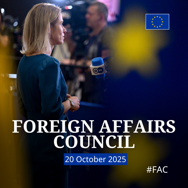eu_eeas's tweet photo. On Monday, 20 October, EU foreign ministers are gathering in Luxembourg for the Foreign Affairs Council (#FAC).

Ministers will discuss Ukraine, the Indo-Pacific region and the situation in the Middle East.

HR/VP @kajakallas is chairing the meeting.

Read the full agenda ⬇️