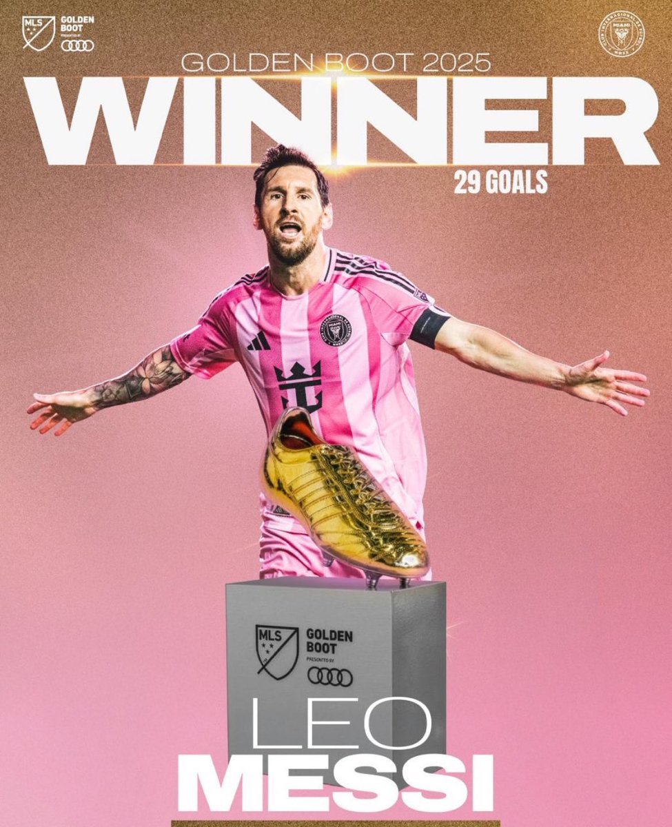 Leo Messi ha conseguido ser el máximo goleador de la MLS con 29 goles en 28 partidos, y encima a todo eso, súmale 16 asistencias.

En total 45G/A en 28 partidos. Todo eso con 38 años.

Nunca veremos un jugador igual.
