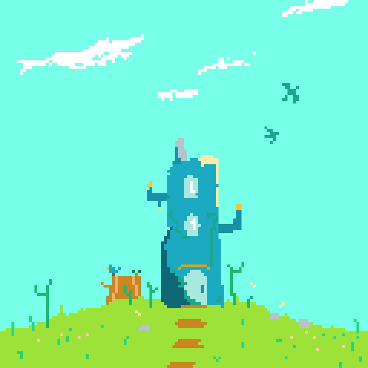 YuGoYuGonGo's tweet photo. ドット絵を描いてみました。楽しか��たです。 https://t.co/PKk4qHFxOQ