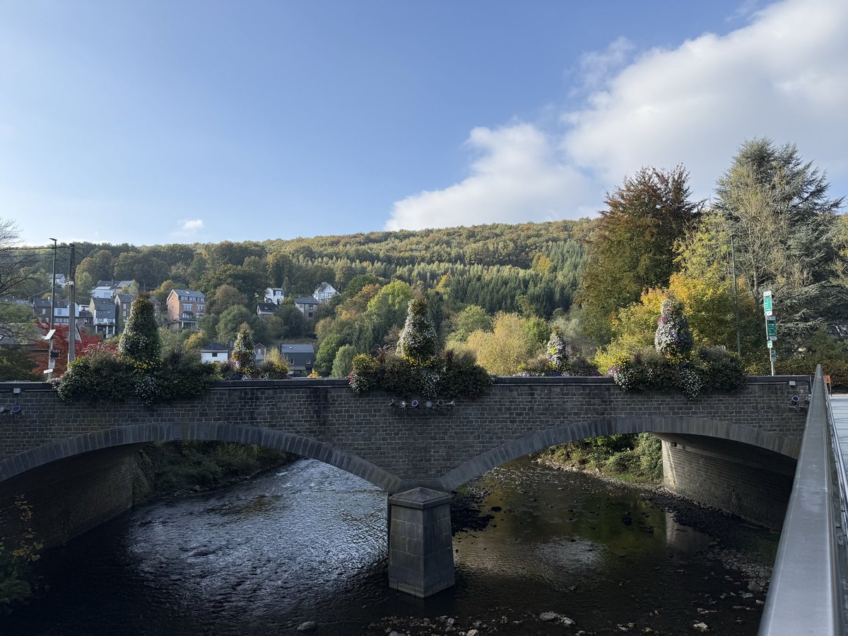 The bridge across the Salm river in Trois-Ponts in the Ardennes. The destruction of this bridge by the 51st Engineer Combat Battalion on 18 December was one of the reasons that Kampfgruppe Peiper never reached the Maas (Meuse) river during the Battle of the Bulge.
