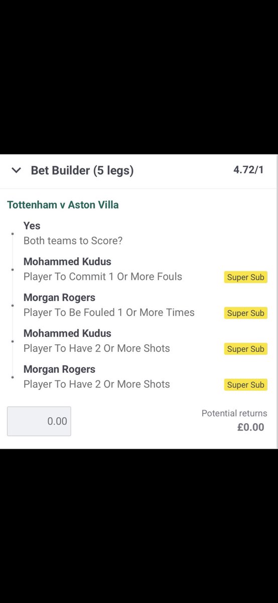 THE 👸🏼 IS HERE TO KICK OFF SUPER SUNDAY WITH 🤍SPURS VS VILLA🤎🩵 !

£1000 👉👉👉👉 £4720!!!🤩

Join My FREE Group For An EPIC Bet Builder Ladder On ❤️Liverpool Vs United😈!

👇👇👇

t.me/+rMWVMbJ9d_k3O…

❤️ This Post And I Will Accept You!