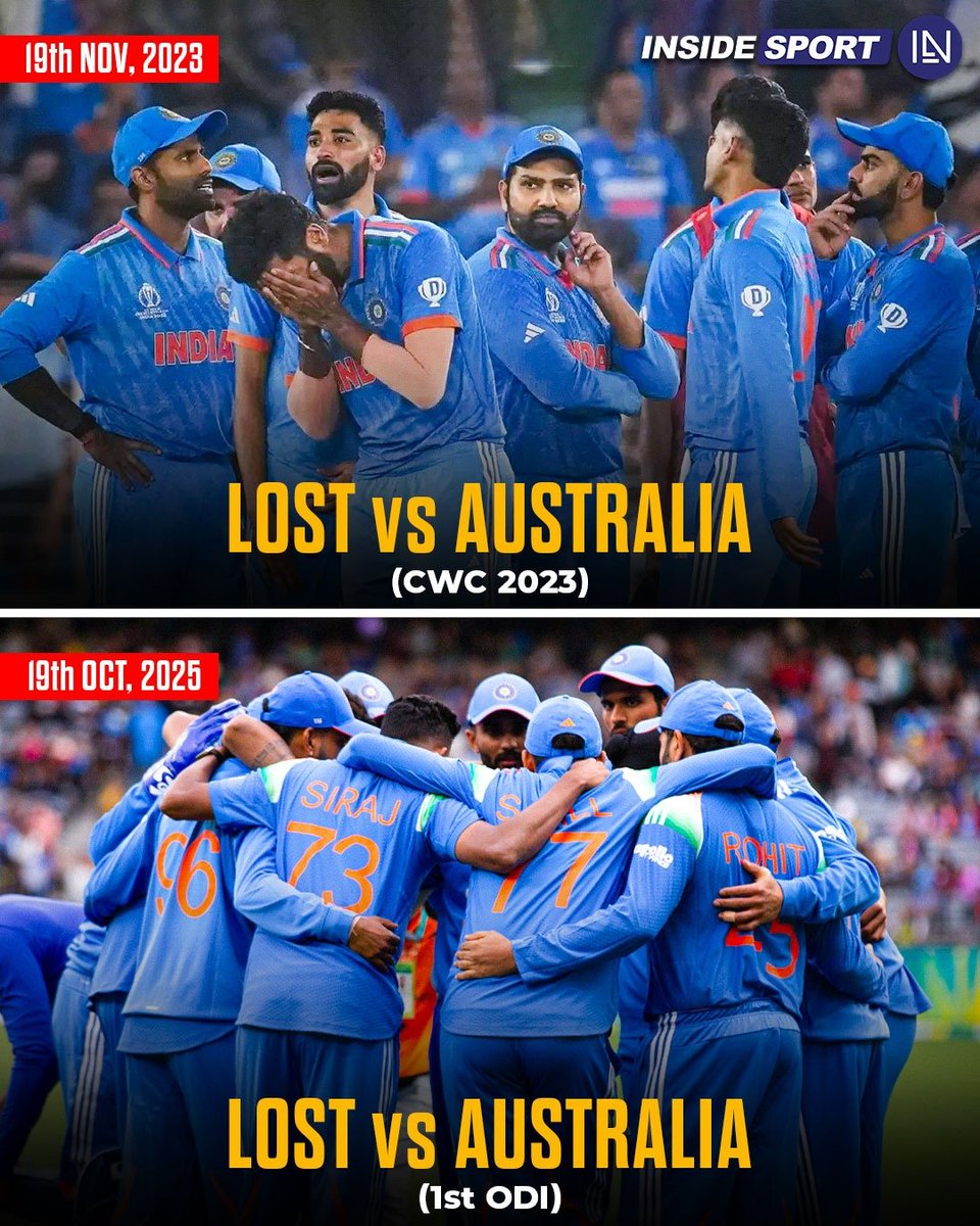 InsideSportIND's tweet image. 19th hasn’t been kind to India against Australia 😕

#CWC23 #INDvsAUS #TeamIndia #RohitSharma #ShubmanGill #ViratKohli #CricketTwitter