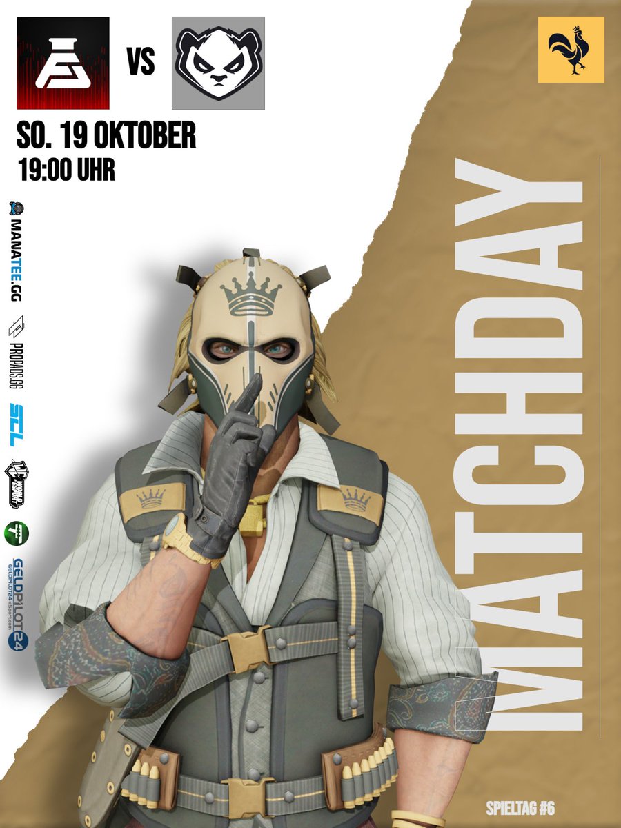 MATCHDAY🔥
Heute Abend geht es weiter in Spielklasse 2 - wir treffen auf Pandaric Main. Sehr wichtiges Match für den Klassenerhalt🙏

🕒 Start: 19:00 Uhr
⚔️ Gegner: <a href="/PandaricEsports/">Pandaric</a> 
🎙 Caster: <a href="/monaco_casts/">Monaco</a> &amp; Woto Tolf
📺 Twitch: ttv/dachcs

#fruchtlabor #DACHCSMasters