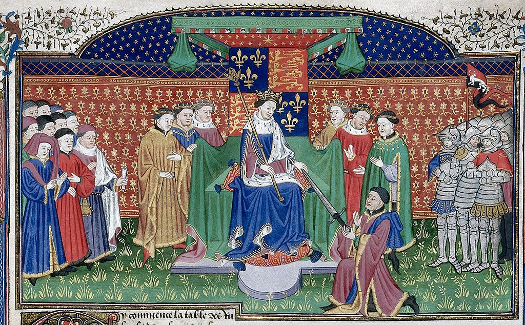 Henry VI sitting on his throne