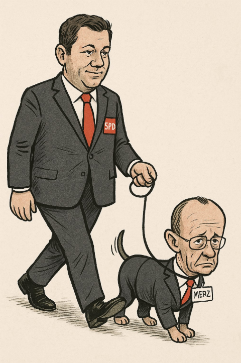 <a href="/nikitheblogger/">Neverforgetniki</a> Die Brandmauer ist der Garant das die Union für immer mit SPD und/oder Grünen koaliert.
Fällt die Brandmauer hat die CDU eine Option auf eine wirklich "große Koalition" zwischen AfD und Union.

Dann kann die kleine SPD Merz nicht mehr herum kommandieren. 
Merz rafft das nicht 😕