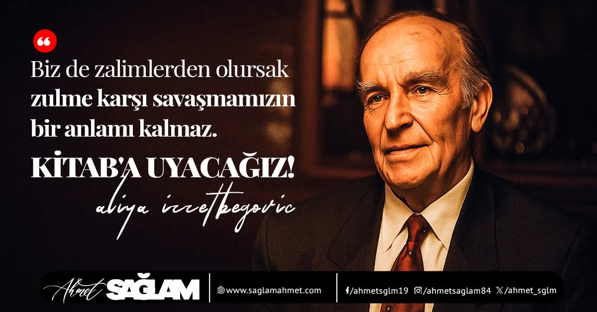 🇧🇦 Doğruluğa ve adalete yaslanan bilge lider. 

Öldüğünde mezar taşını bile dava arkadaşlarından ayrı olmasını istemeyen, enaniyeti reddeden, yaşamını doğruluk ve adalet üzerine kuran bilge lider #Aliyaİzzetbegoviç’i vefat yıl dönümünde rahmet ve saygıyla anıyoruz. #BosnaHersek