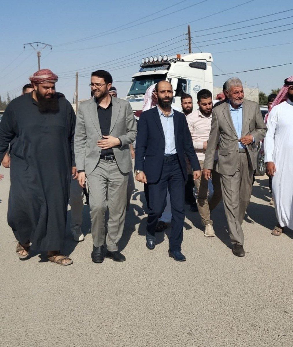 RojavaNetwork's tweet image. What was the ISIS leader doing with so-called "governor of Damascus" affiliated with Julani regime? Strange 🧐