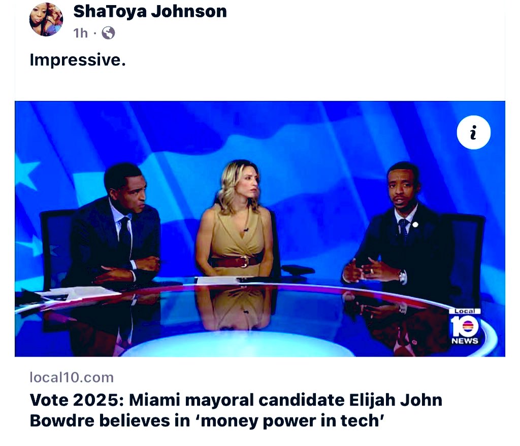 ChairmanBowdre's tweet photo. Our mission now is greater: to fuse AI, blockchain, and governance into a model for equity, efficiency, and excellence.

As I ascend from policy to practice, from vision to stewardship, I am reminded — “He who would govern the future must first understand the architecture of change.”

#CryptoChairToCountyMayor #FrancisSuarez #ChairmanBowdre #DigitalMiami #AIandBlockchain #LeadershipInTransition #MiamiRenaissance #NextGenGovernance #CryptoPolicy #InnovationInAction