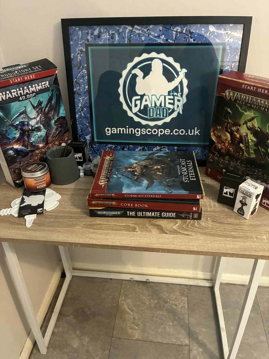 This may conjure underwhelming opinions by the more experienced players, but hey, my own space (even if it is tiny!).

Accepting advice, veteran Warhammerers! 

#warhammer40k #WarhammerCommunity #warhammer40000 #ageofsigmar #warhammerAoS #tabletopgames #tabletop