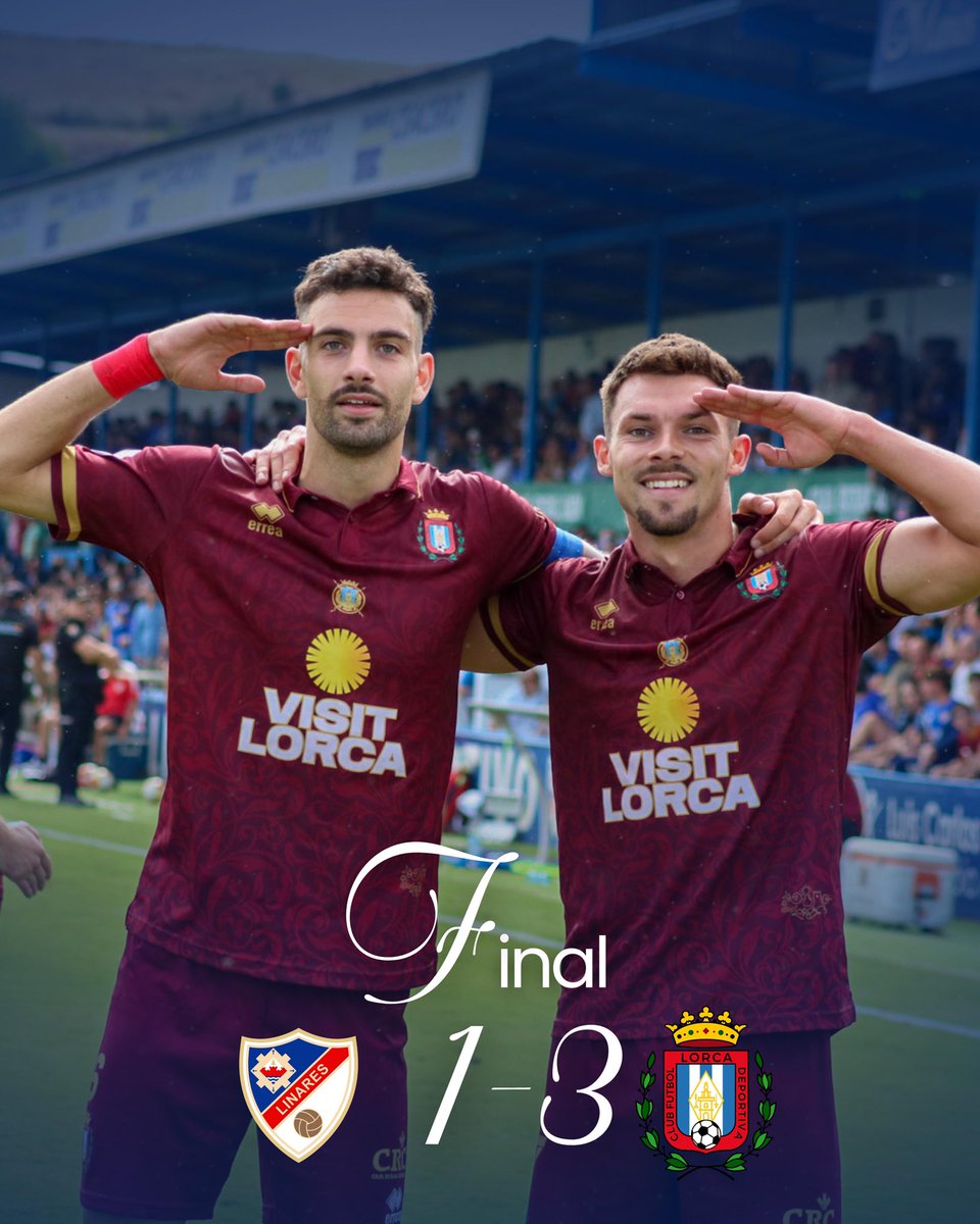 Lorca Deportiva (@lorcadeportiva) on Twitter photo 90+6’⏱| 1-3 | ¡FINAAAAAAAL, FINAAAAAAAL, FINAAAAAAAL EN LINAREJOS CON VICTORIAAAAAAAAAAAAAAAAAAA! ➕3️⃣
#LinaresLorcaDeportiva   
#SoloySiempreLorcaDeportiva 90+6’⏱| 1-3 | ¡FINAAAAAAAL, FINAAAAAAAL, FINAAAAAAAL EN LINAREJOS CON VICTORIAAAAAAAAAAAAAAAAAAA! ➕3️⃣
#LinaresLorcaDeportiva   
#SoloySiempreLorcaDeportiva