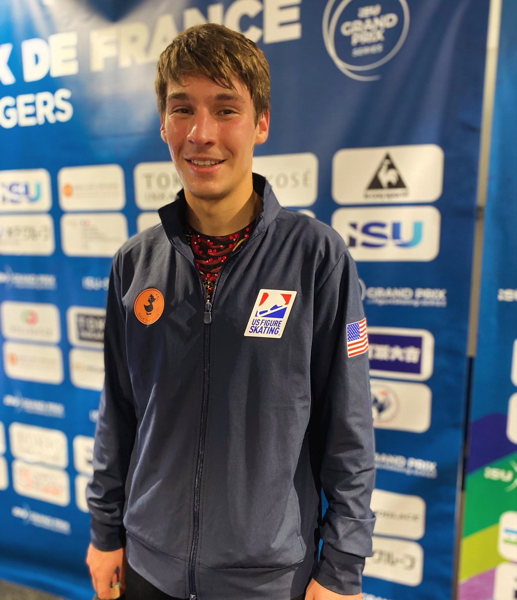 Andrew TORGASHEV 🇺🇸 161.84 / 233.36 

The free skate today was much better. I improved the free skate compared to what I did at Nebelhorn a few weeks back, so this is definitely an improvement. Yesterday, the mistake on the toe really surprised me, I usually never pop, but what