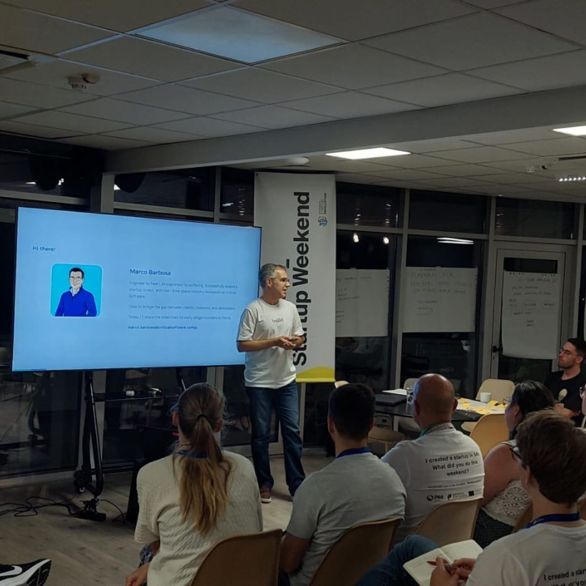 Startup351's tweet image. Day 2 at Startup Weekend Viseu - Yesterday was all about validation, prototyping, and refining ideas. 💡

The rooms were buzzing with energy, feedback, and collaboration - and our incredible mentors were there every step of the way. 🙌

#TechstarsStartupWeekend #351Startups