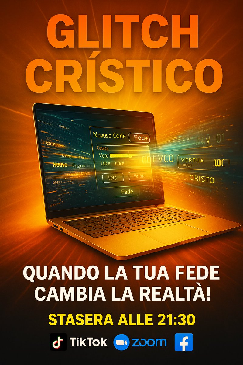 ChurchEocj's tweet photo. Stasera non mancate! @Robadapazzi!!!! 
Glitchamo il sistema per vedere un mondo nuovo col 4k di @Cristo
@inprimopiano 
#glitch #antonellasidero #fisicadivina #eocj https://t.co/mLWqbtP2h1