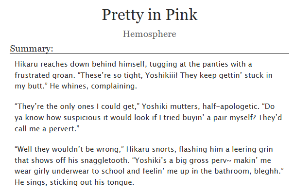 Super late but heres my entry for the genderfuck prompt of Yohika kink week 🤣 #yohikakinkweek25 

🔗archiveofourown.org/works/72747836